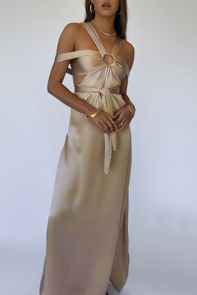 MULTIWAY GINNY GOWN - CHAMPAGNE SILK