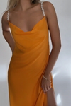 AMELIA GOWN - TANGERINE DREAM SILK