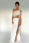 ARABELLA TWO PIECE GOWN - PEARL SILK