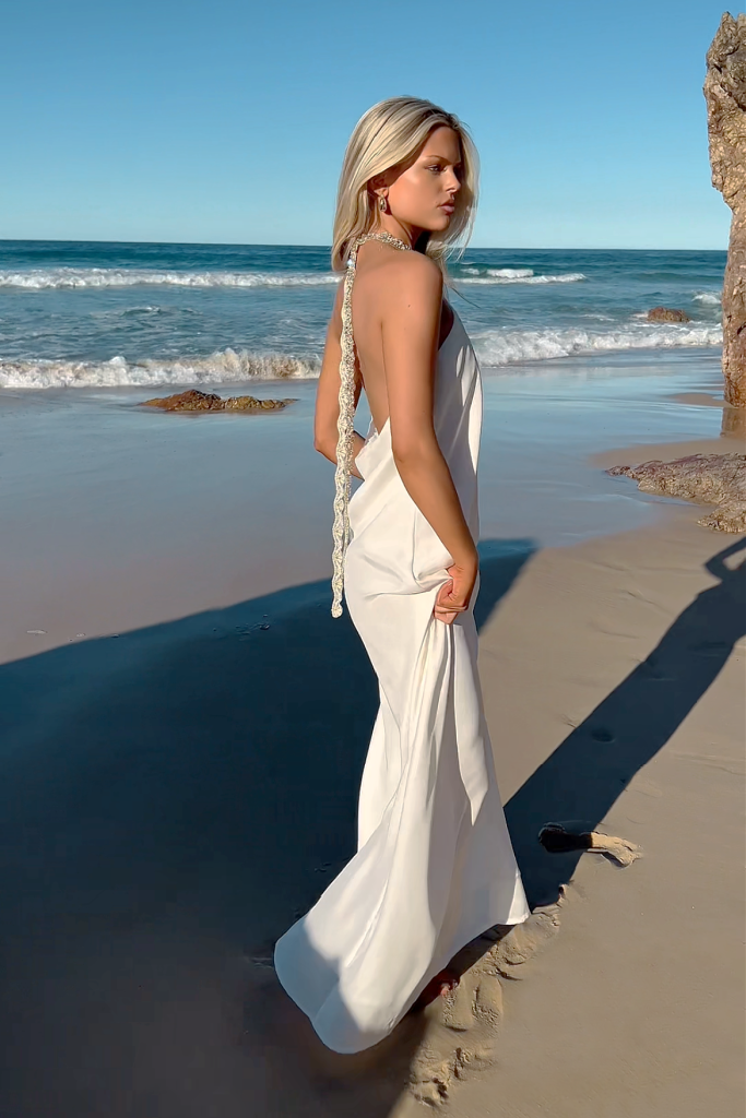 MARISSA GOWN - PEARL SILK
