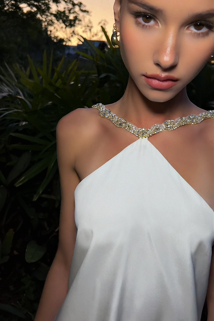 MARISSA GOWN - PEARL SILK