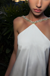 MARISSA MINI DRESS - PEARL SILK