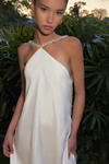 MARISSA MINI DRESS - PEARL SILK