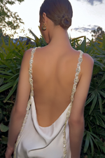 MARISSA MINI DRESS - PEARL SILK