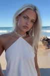 MARISSA MINI DRESS - PEARL SILK