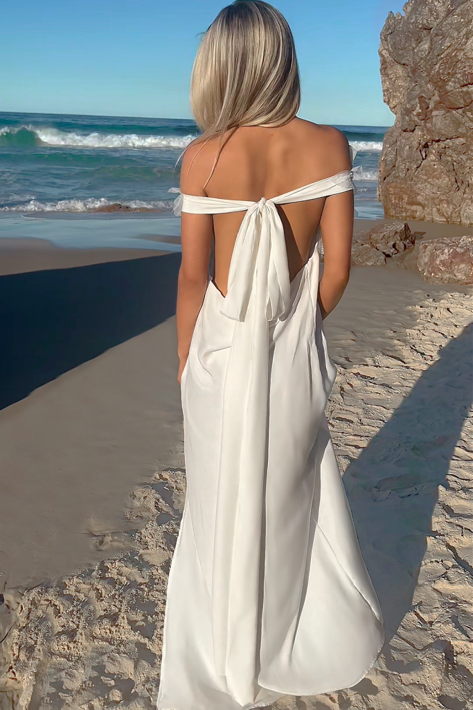 OLYMPIA GOWN - PEARL SILK