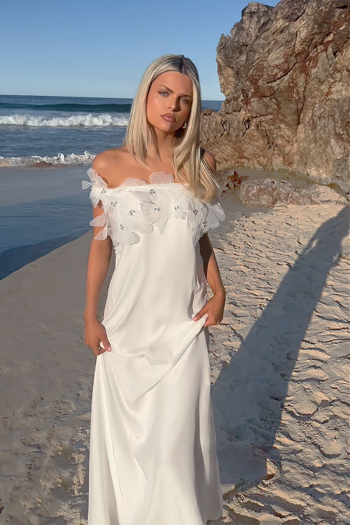 OLYMPIA GOWN - PEARL SILK