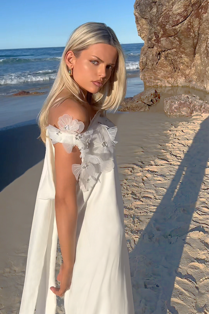 OLYMPIA GOWN - PEARL SILK