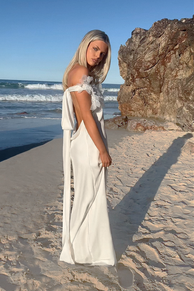 OLYMPIA GOWN - PEARL SILK