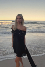 OLYMPIA MINI DRESS - NIGHT NYMPH SILK