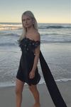 OLYMPIA MINI DRESS - NIGHT NYMPH SILK