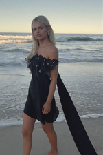 OLYMPIA MINI DRESS - NIGHT NYMPH SILK