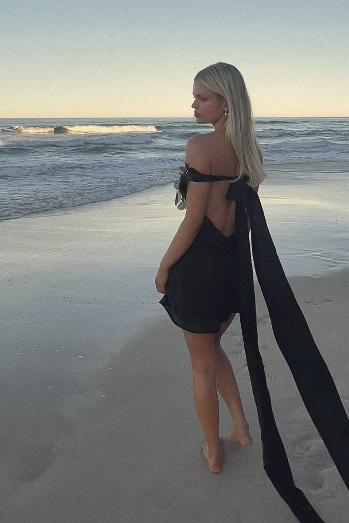 OLYMPIA MINI DRESS - NIGHT NYMPH SILK