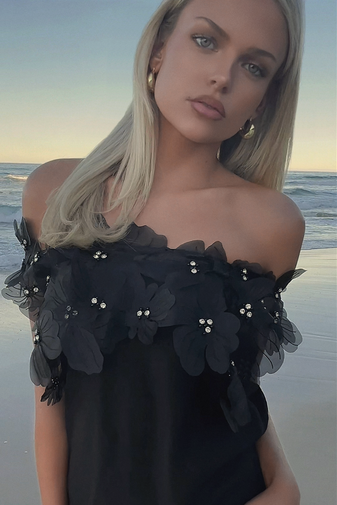 OLYMPIA MINI DRESS - NIGHT NYMPH SILK