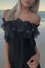 OLYMPIA MINI DRESS - NIGHT NYMPH SILK