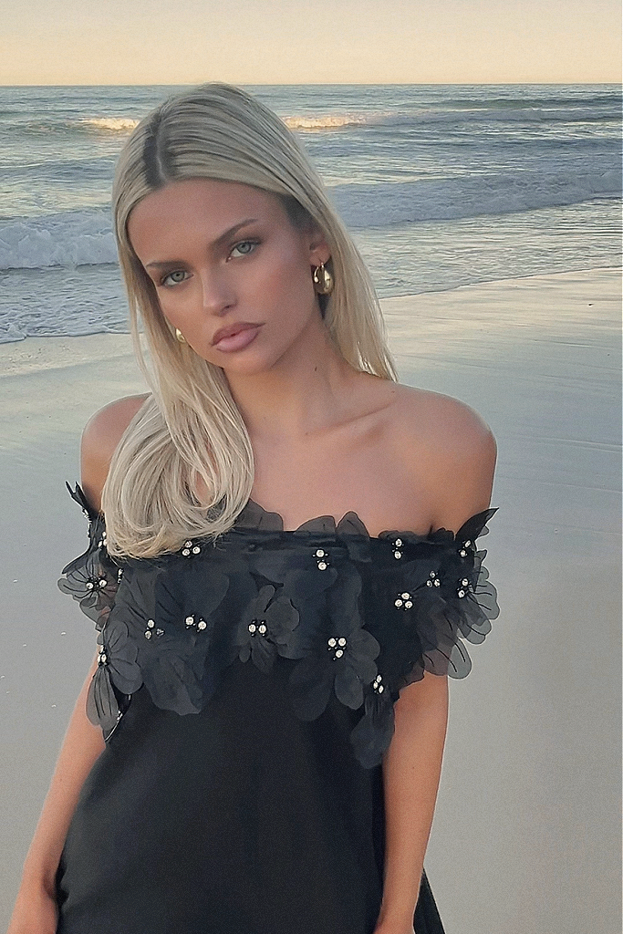 OLYMPIA MINI DRESS - NIGHT NYMPH SILK