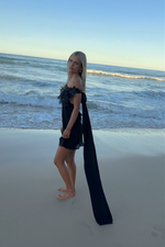 OLYMPIA MINI DRESS - NIGHT NYMPH SILK