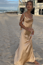 PRINCESS GOWN - CHAMPAGNE SILK