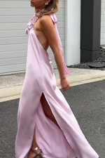 SIENNA GOWN - LILAC SILK