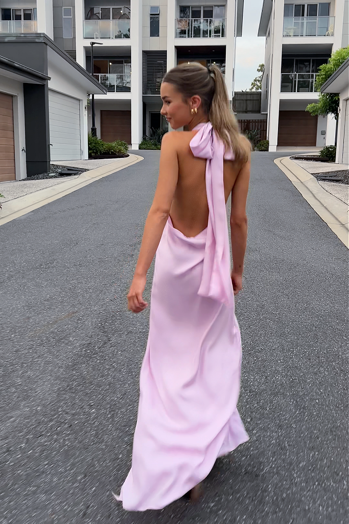 SIENNA GOWN - LILAC SILK