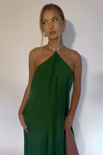 SKYLAR GOWN - EMERALD SILK