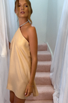 SKYLAR MINI DRESS - CHAMPAGNE SILK