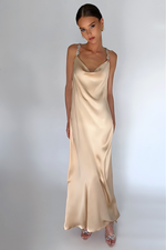 SOFIA GOWN - CHAMPAGNE SILK