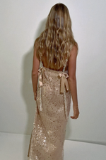 SOFIA GOWN - EMBELLISHED CHAMPAGNE SILK