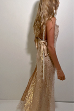 SOFIA GOWN - EMBELLISHED CHAMPAGNE SILK