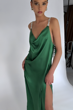 SOFIA GOWN - EMERALD SILK