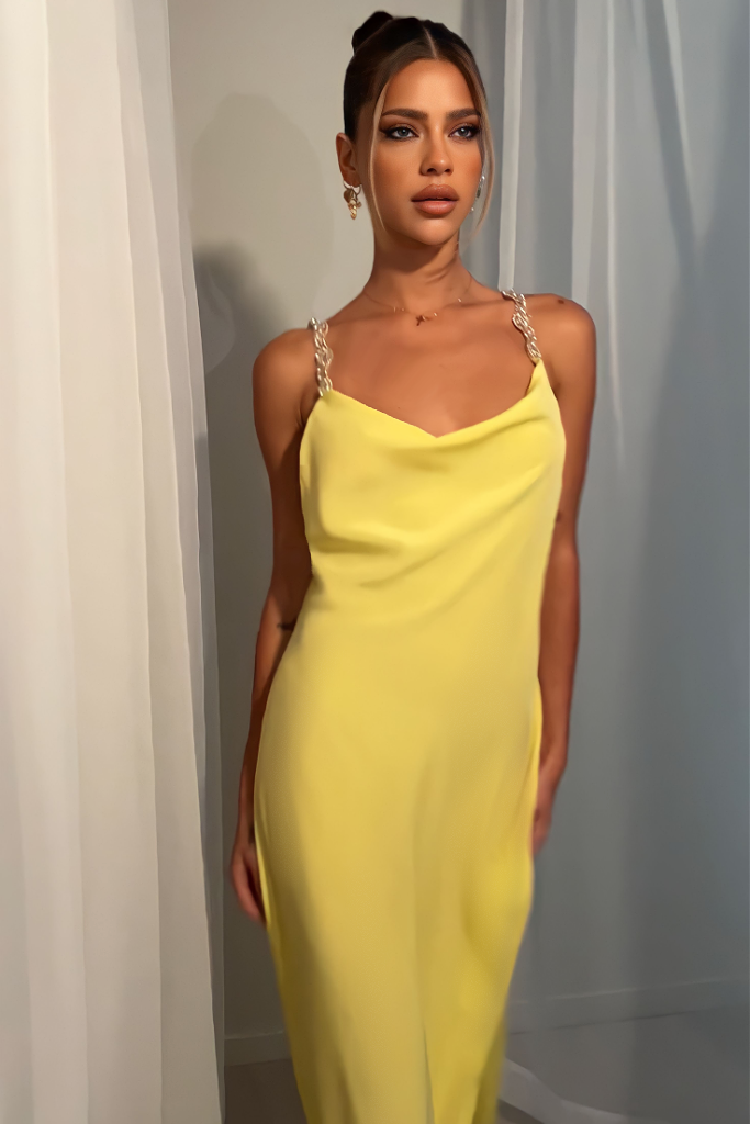 Lemon clearance silk dress