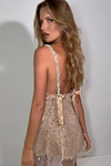 SOFIA MINI - EMBELLISHED CHAMPAGNE SILK