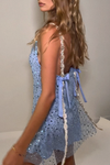 SOFIA MINI - EMBELLISHED VIENNA SKY SILK