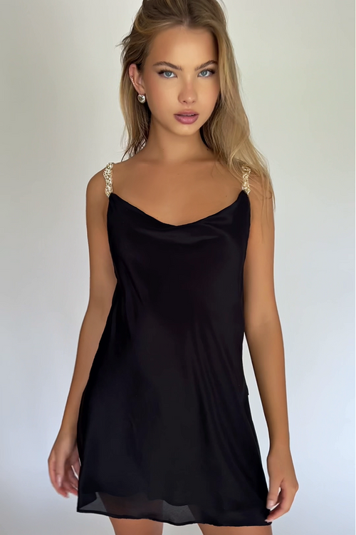 SOFIA MINI DRESS - NIGHT NYMPH SILK