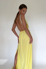 TAYLOR GOWN - LEMON SILK