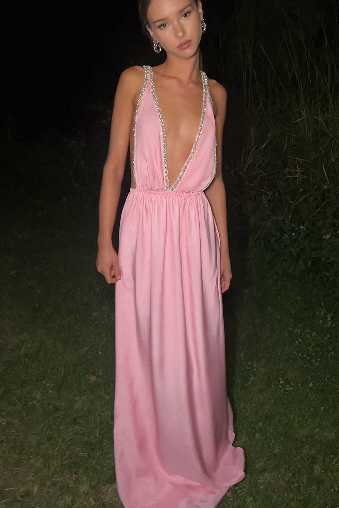 TAYLOR GOWN - PINK SILK