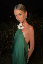 TIFFANY GOWN - EMERALD SILK