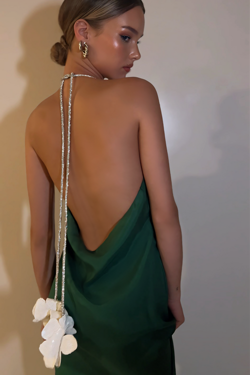 TIFFANY GOWN - EMERALD SILK