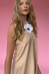 TIFFANY MINI DRESS - CHAMPAGNE SILK