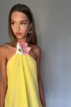 TIFFANY MINI DRESS - LEMON SILK