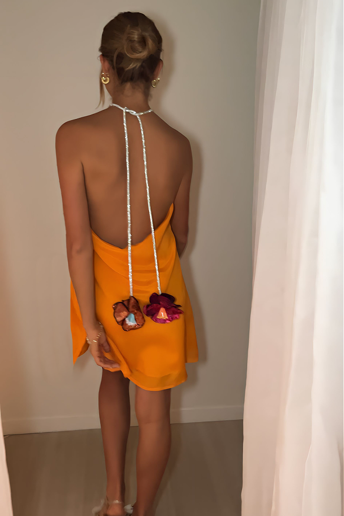 Tangerine crystal 2025 embellished sandal