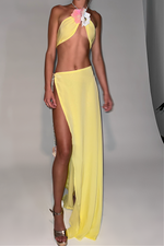 TIFFANY TWO PIECE GOWN - LEMON SILK