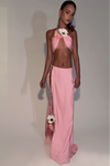 TIFFANY TWO PIECE GOWN - PINK SILK