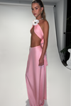 TIFFANY TWO PIECE GOWN - PINK SILK