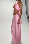 TIFFANY TWO PIECE GOWN - PINK SILK
