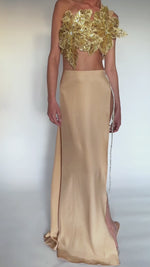 ARABELLA TWO PIECE GOWN - CHAMPAGNE SILK