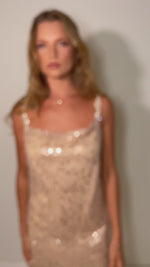 SOFIA MINI - EMBELLISHED CHAMPAGNE SILK