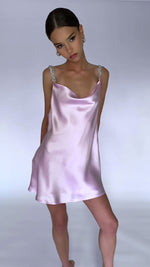 SOFIA MINI DRESS - LAVENDER SILK