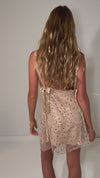SOFIA MINI - EMBELLISHED CHAMPAGNE SILK