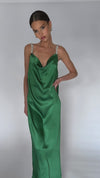 SOFIA GOWN - EMERALD SILK